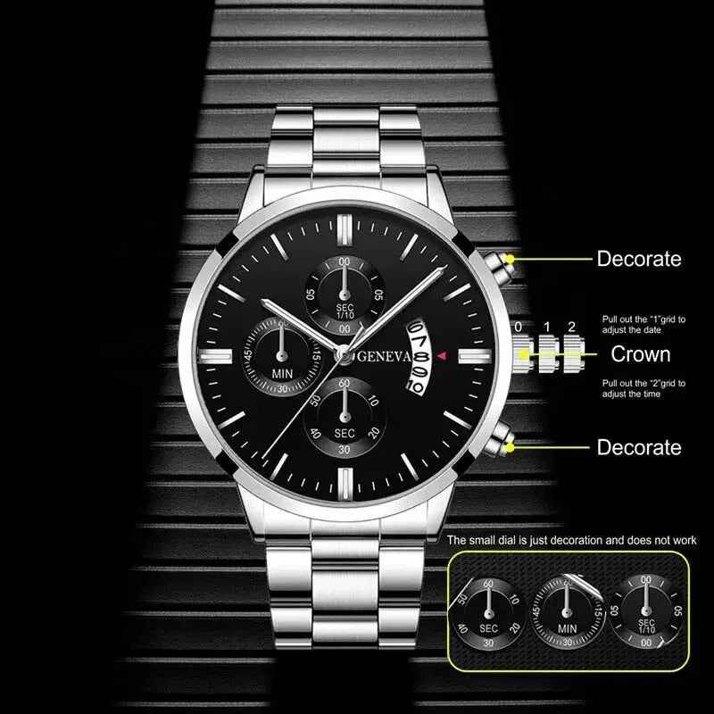 Fashion Men Luxury Calendar Quartz Wrist Watch - MarkoFit