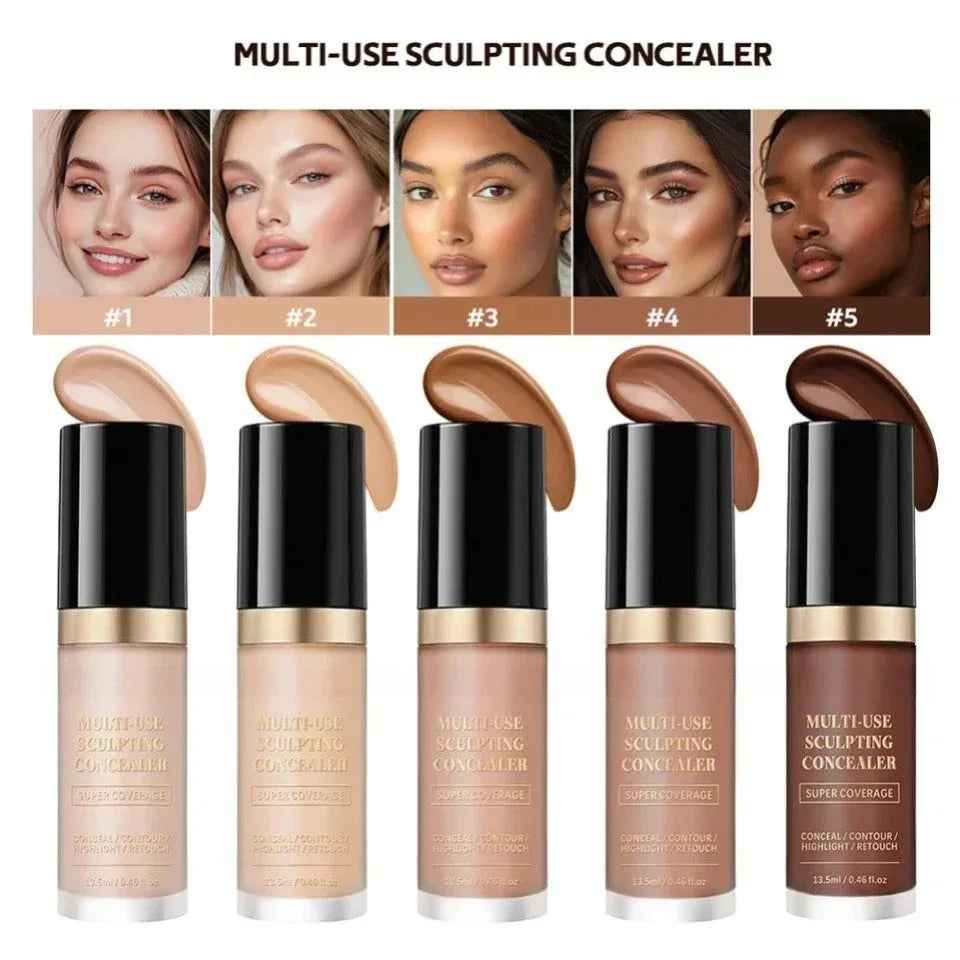 Super Coverage Concealer Multi-Use Cream Oil Free Long Lasting - MarkoFit
