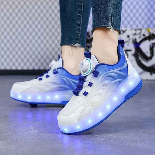 Two Wheels Children's Led Light Roller Skate Shoes For Kids Boys Girls - MarkoFit