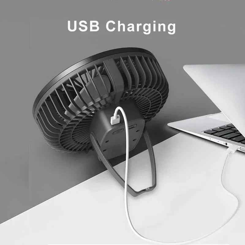 USB Rechargeable Wireless Ceiling Electric Fan With LED light For Home - MarkoFit