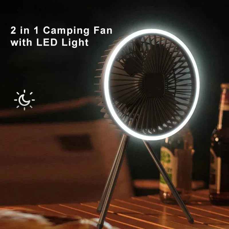 USB Rechargeable Wireless Ceiling Electric Fan With LED light For Home - MarkoFit