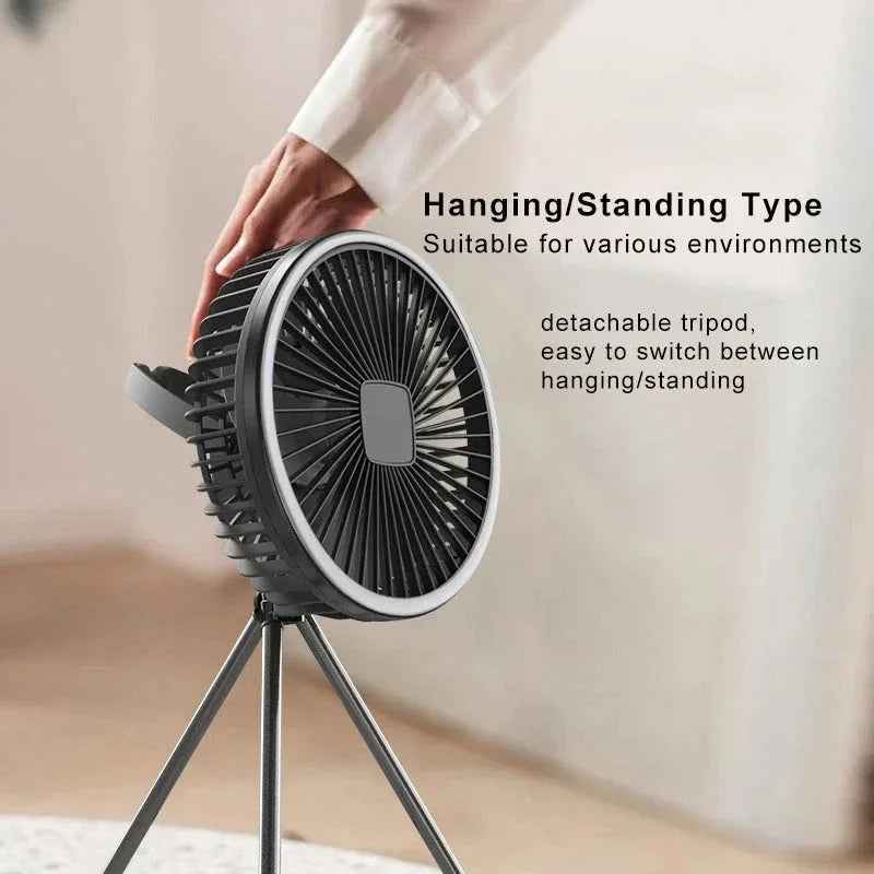 USB Rechargeable Wireless Ceiling Electric Fan With LED light For Home - MarkoFit